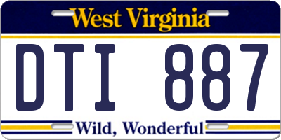 WV license plate DTI887