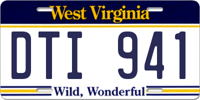 WV license plate DTI941