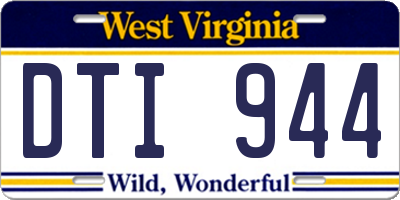WV license plate DTI944