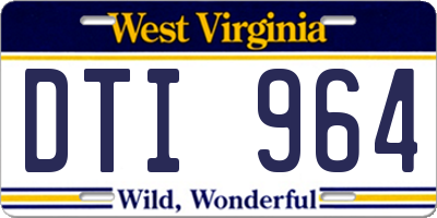 WV license plate DTI964