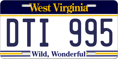 WV license plate DTI995