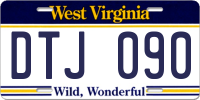 WV license plate DTJ090