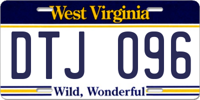 WV license plate DTJ096