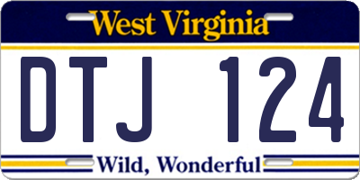 WV license plate DTJ124
