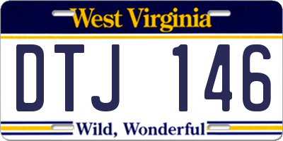 WV license plate DTJ146