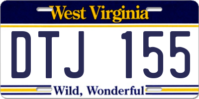 WV license plate DTJ155