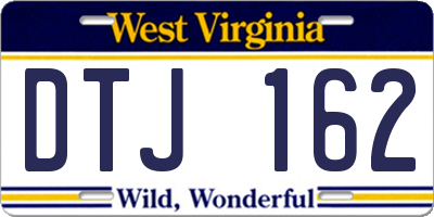 WV license plate DTJ162