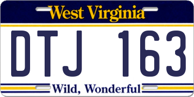 WV license plate DTJ163
