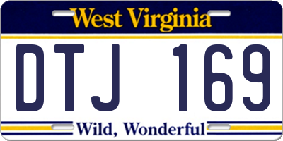 WV license plate DTJ169