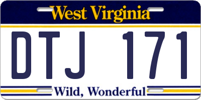 WV license plate DTJ171