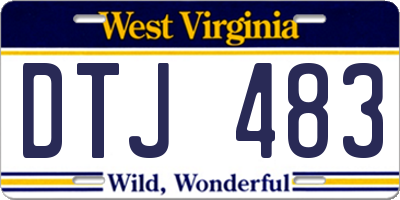 WV license plate DTJ483