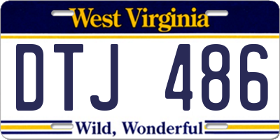 WV license plate DTJ486