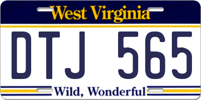 WV license plate DTJ565