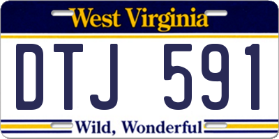 WV license plate DTJ591