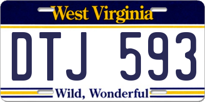 WV license plate DTJ593