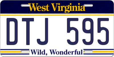 WV license plate DTJ595