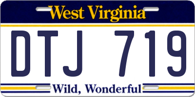 WV license plate DTJ719