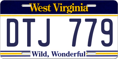 WV license plate DTJ779