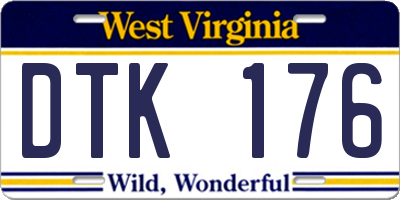 WV license plate DTK176