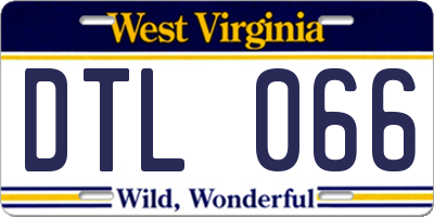 WV license plate DTL066