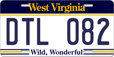 WV license plate DTL082