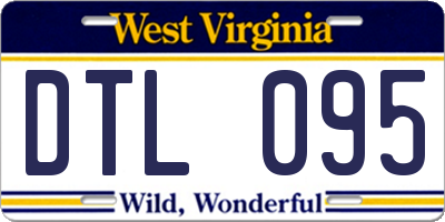 WV license plate DTL095