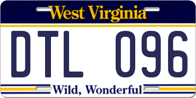 WV license plate DTL096
