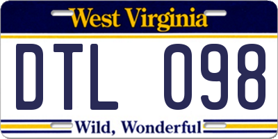 WV license plate DTL098