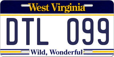 WV license plate DTL099