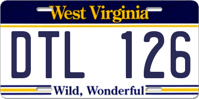 WV license plate DTL126