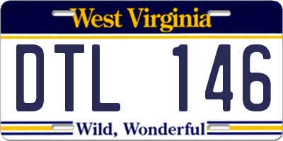 WV license plate DTL146