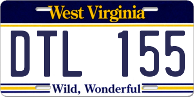 WV license plate DTL155