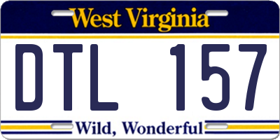 WV license plate DTL157
