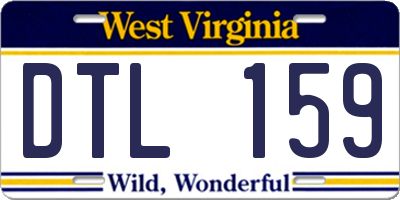 WV license plate DTL159
