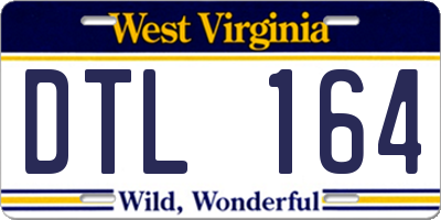 WV license plate DTL164