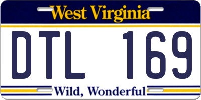 WV license plate DTL169