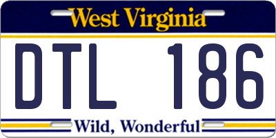 WV license plate DTL186
