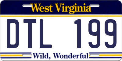WV license plate DTL199