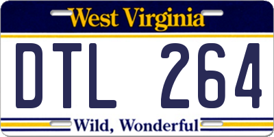 WV license plate DTL264