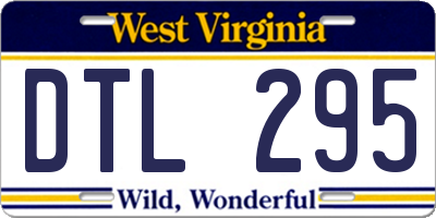 WV license plate DTL295