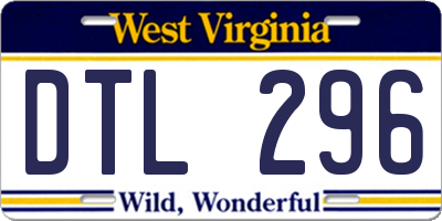 WV license plate DTL296