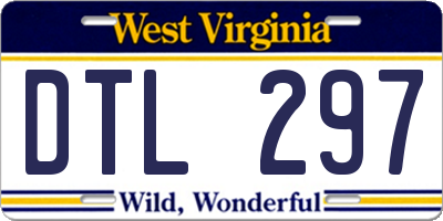 WV license plate DTL297