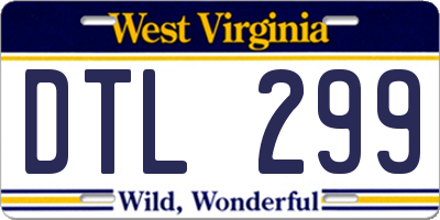 WV license plate DTL299