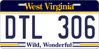 WV license plate DTL306