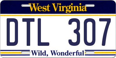 WV license plate DTL307