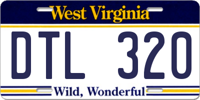 WV license plate DTL320