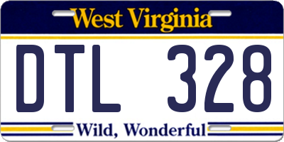 WV license plate DTL328