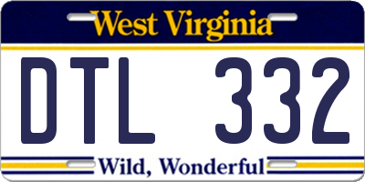 WV license plate DTL332