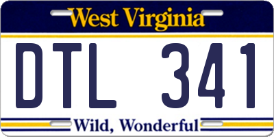 WV license plate DTL341