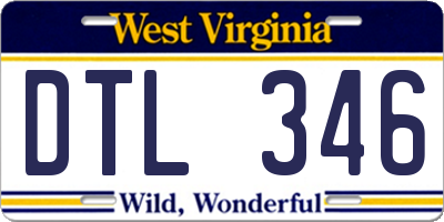 WV license plate DTL346